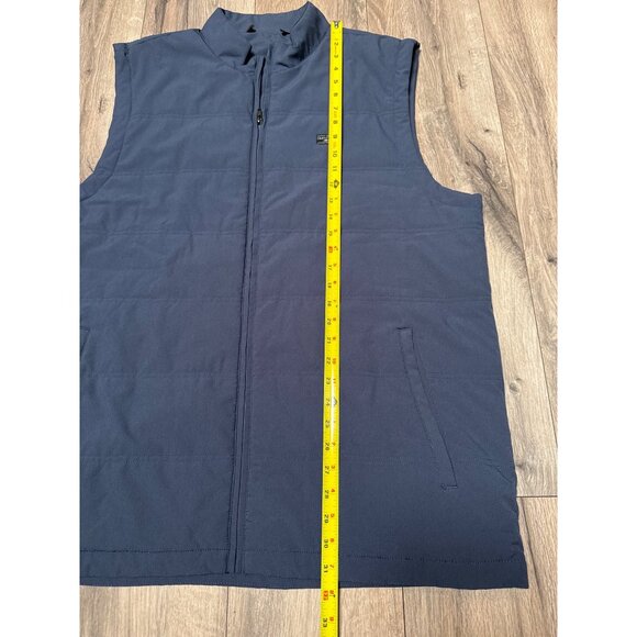 TravisMathew Mens XXL Navy Quilted Puffer Golf Vest With Zip-Up Front & Pockets - Picture 7 of 9